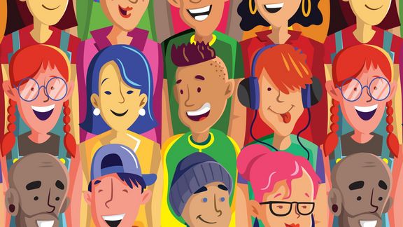 verschiedene Menschen jeglicher Herkunft