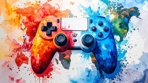 Ein buntes Bild eines Controllers