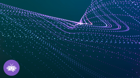 Violett-Blauer Hintergrund mit Linien im Wellenmuster