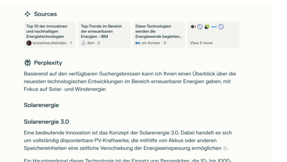 Beispielbild Materialsammlung mit KI Beispiel einer Materialsammlung mit KI zum Thema Energie