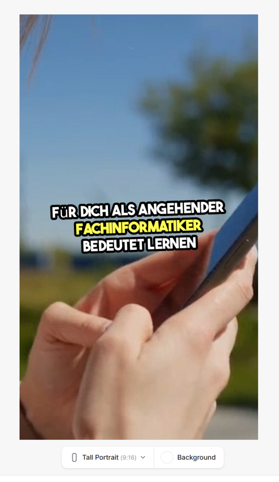 Video Standbild für Smartphones