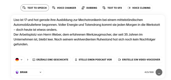 Beispiel KI für Text-to-Speech Beispiel KI für Umwandlung Text in Sprache