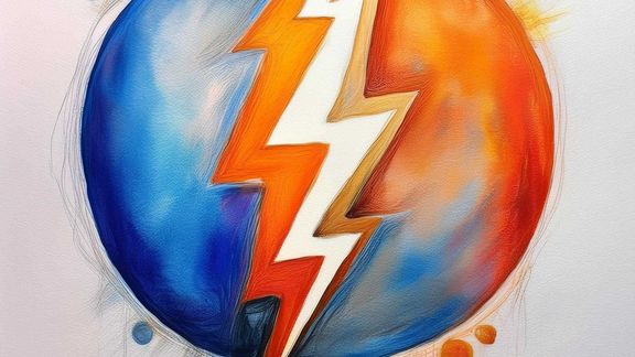 Bild einer Sprechblase mit Blitz