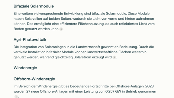 Beispielbild Materialsammlung mit KI Beispiel einer Materialsammlung mit KI zum Thema Energie