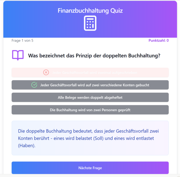 Tool mit Quizfrage zum Einstieg Tool mit Quizfrage zum Einstieg